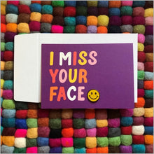 Load image into Gallery viewer, I miss your face card &amp; pin
