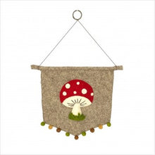 Load image into Gallery viewer, Mushroom wall pennant
