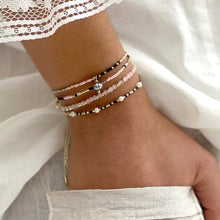 Load image into Gallery viewer, Mystical rose quartz gold bracelet

