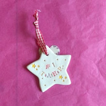 Load image into Gallery viewer, Best teacher ever ceramic star
