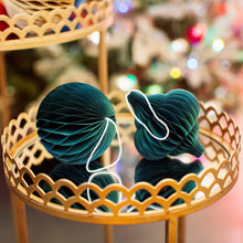 Load image into Gallery viewer, Paper honeycomb hanging dec - forest green

