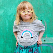 Load image into Gallery viewer, Kids rainbow t-shirt - grey
