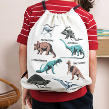 Load image into Gallery viewer, Prehistoric land drawstring bag
