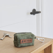Load image into Gallery viewer, Tweed dog poo bag holder - green
