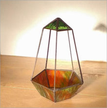 Load image into Gallery viewer, The Thomas - handmade stained glass terrarium
