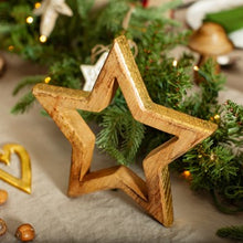 Load image into Gallery viewer, Standing star with gold edge - large
