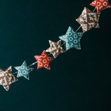 Load image into Gallery viewer, Papercraft kit - origami star garland/bright
