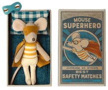 Load image into Gallery viewer, Superhero mouse in a matchbox
