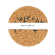 Load image into Gallery viewer, Cork placemats - swallow grey - set of 4
