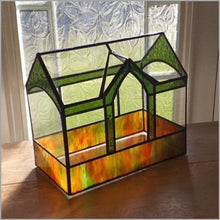 Load image into Gallery viewer, The Powley - handmade stained glass terrarium
