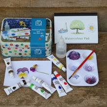 Load image into Gallery viewer, Watercolour set on the go in a tin
