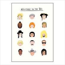 Load image into Gallery viewer, Acceptable in the 80s icons card
