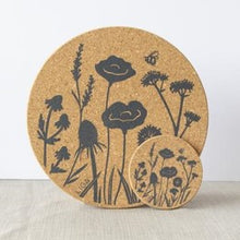 Load image into Gallery viewer, Cork placemats - wildflower - set of 4
