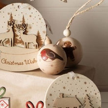 Load image into Gallery viewer, Wooden baubles
