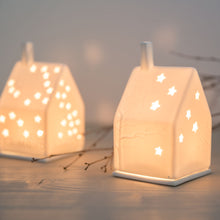 Load image into Gallery viewer, Mini Xmas lighthouse - tree/stars
