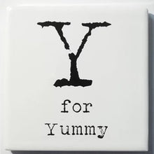 Load image into Gallery viewer, Alphabet ceramic coaster
