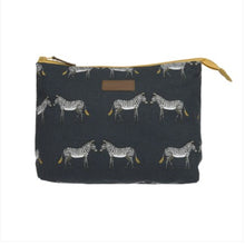 Load image into Gallery viewer, Canvas wash bag - zebra
