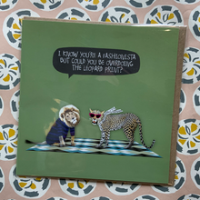 Load image into Gallery viewer, Fashionista leopard print card
