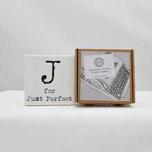 Load image into Gallery viewer, Alphabet ceramic coaster
