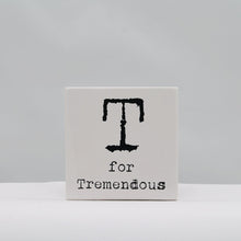 Load image into Gallery viewer, Alphabet ceramic coaster
