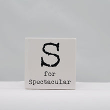 Load image into Gallery viewer, Alphabet ceramic coaster
