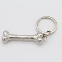 Load image into Gallery viewer, Dogs bone pewter key ring
