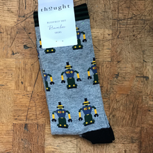 Load image into Gallery viewer, Robot socks - grey marle
