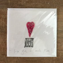 Load image into Gallery viewer, Love you so much Mum heart card
