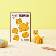 Load image into Gallery viewer, Pop out ginger cat card

