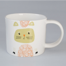 Load image into Gallery viewer, Clara the cat mug - green
