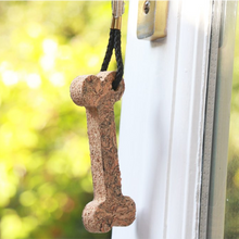 Load image into Gallery viewer, Cork bone keyring - ice grey
