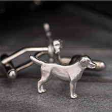 Load image into Gallery viewer, Labrador pewter cufflinks
