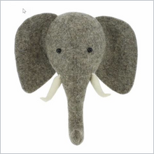 Load image into Gallery viewer, Elephant head with trunk up (semi)
