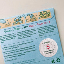 Load image into Gallery viewer, Garden patch seed paper - herbs assortment
