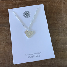 Load image into Gallery viewer, Silver plated heart earrings
