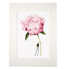 Load image into Gallery viewer, Pink peony mounted unframed print
