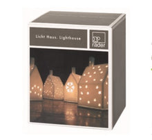 Load image into Gallery viewer, Mini Xmas lighthouse - tree/stars
