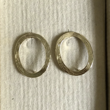 Load image into Gallery viewer, Boho oval earrings
