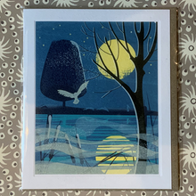 Load image into Gallery viewer, This beautiful wintery scene is taken from a screenprint by artist Sally Elford and a lovely card for any occasion.

