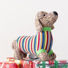 Load image into Gallery viewer, Knitted sausage dog rattle
