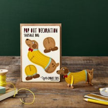 Load image into Gallery viewer, Pop out sausage dog card
