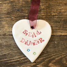 Load image into Gallery viewer, Lovely/special daughter handmade ceramic heart
