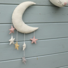 Load image into Gallery viewer, Moon with stars - grey

