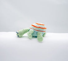 Load image into Gallery viewer, Crochet turtle rattle - green
