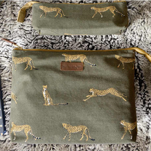 Load image into Gallery viewer, Cheetah - canvas wash bag
