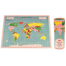 Load image into Gallery viewer, World map puzzle in a tube
